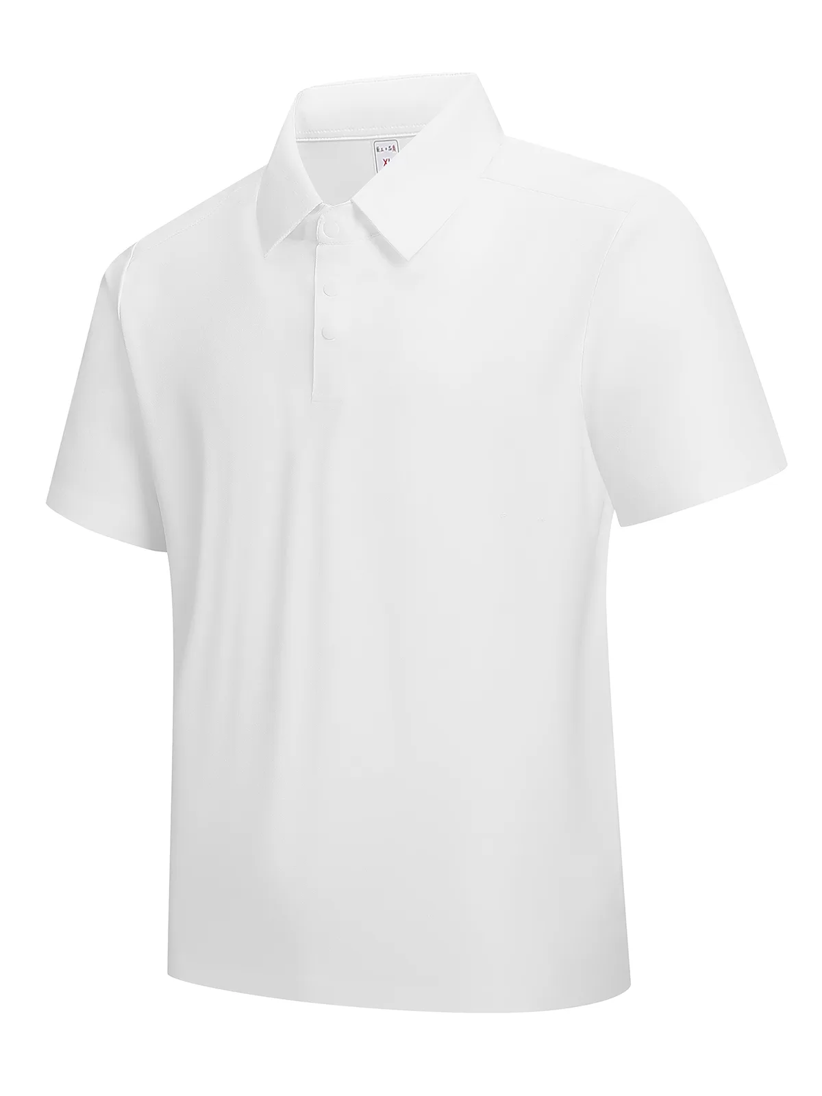 Men's Ice-Silk Polo Shirt with Turn-Down Collar