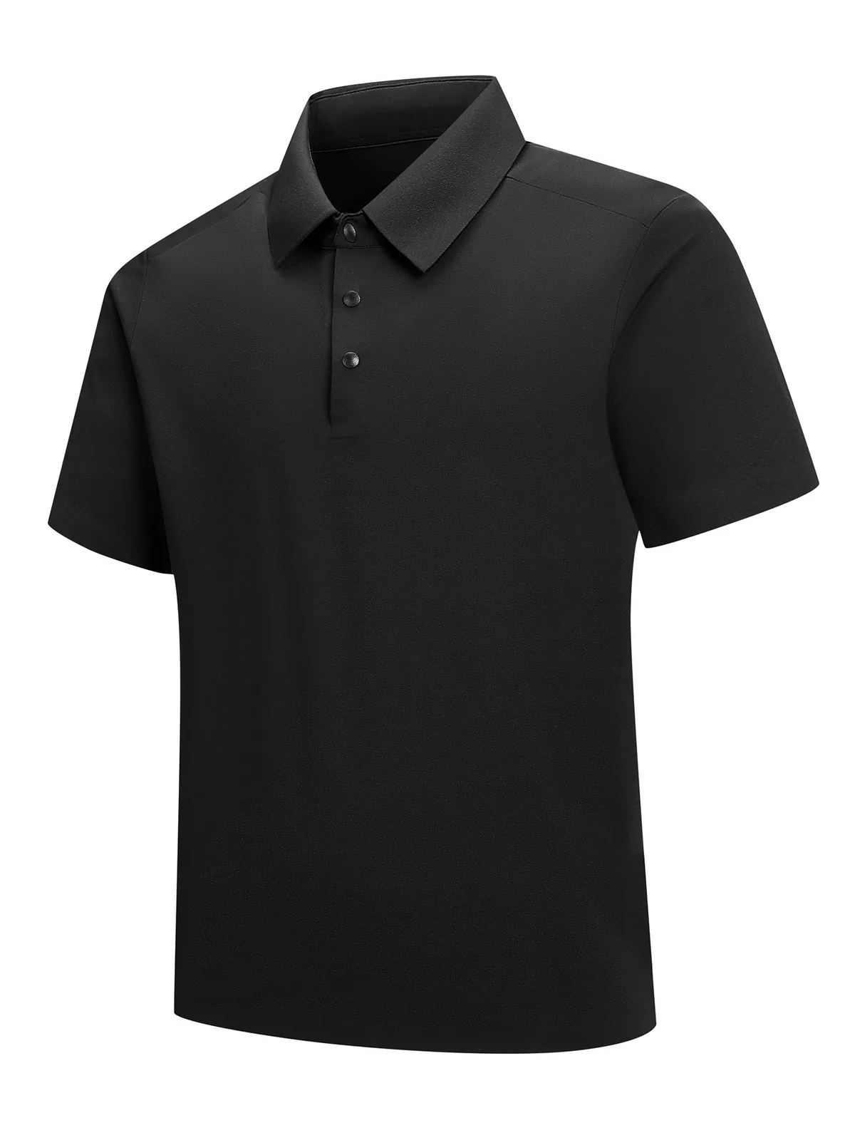 Men's Ice-Silk Polo Shirt with Turn-Down Collar