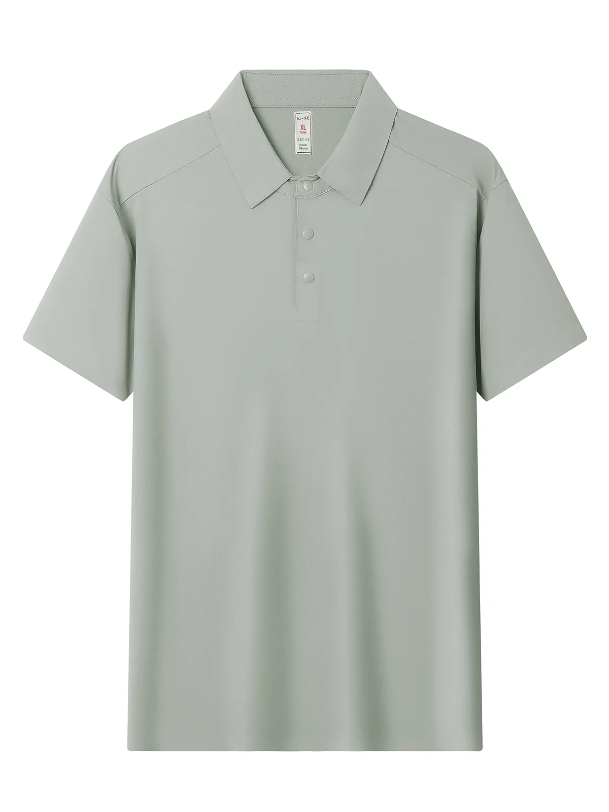 Men's Ice-Silk Polo Shirt with Turn-Down Collar