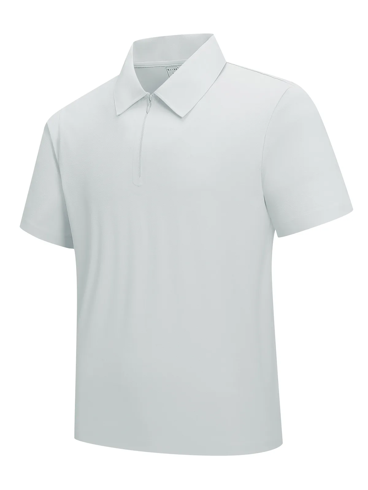 Men's Ice-Silk Polo Shirt with Quarter-Zip