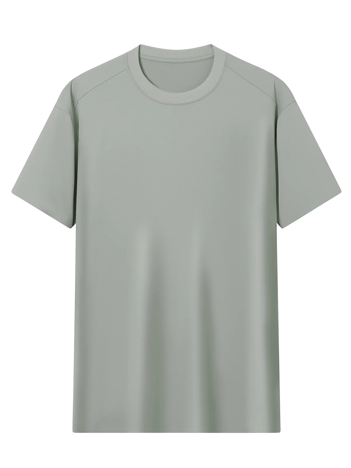 Men's Ice-Silk T-Shirt with Crew Neck