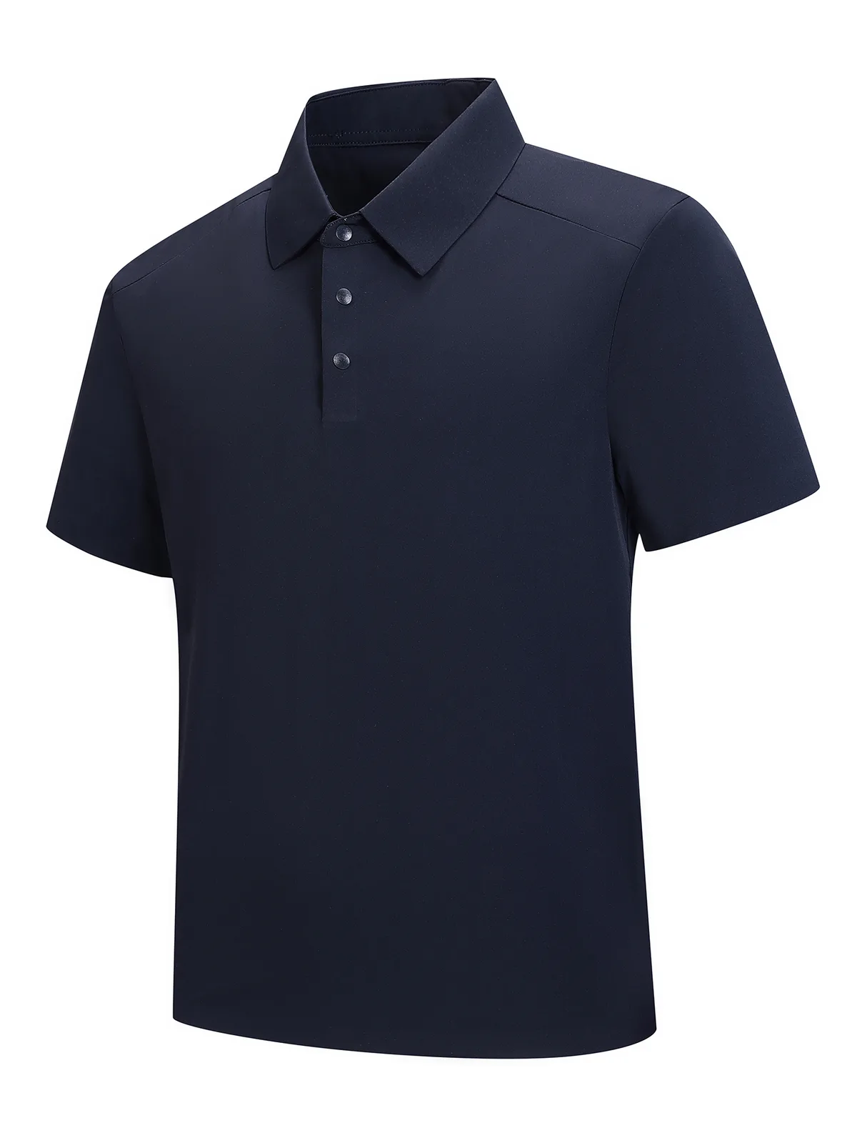 Men's Ice-Silk Polo Shirt with Turn-Down Collar