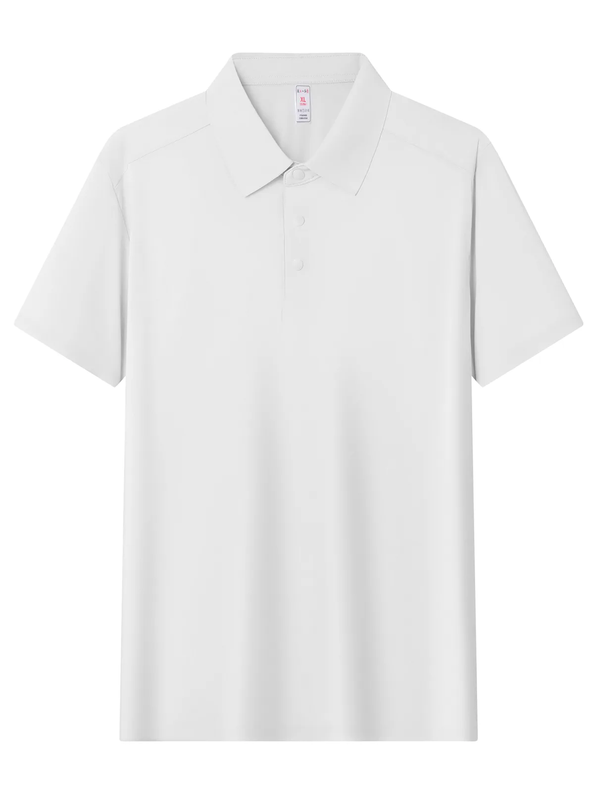 Men's Ice-Silk Polo Shirt with Turn-Down Collar