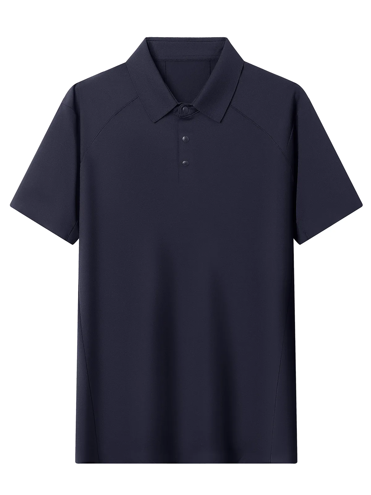 Men's Ice-Silk Polo Shirt with Turn-Down Collar