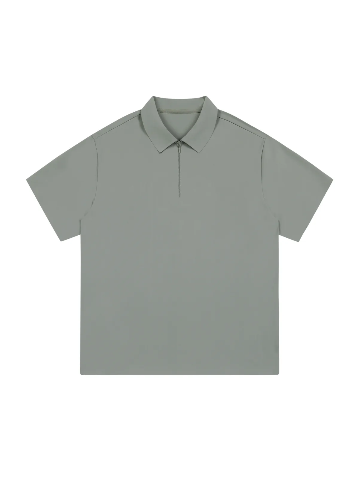 Men's Ice-Silk Polo Shirt with Quarter-Zip