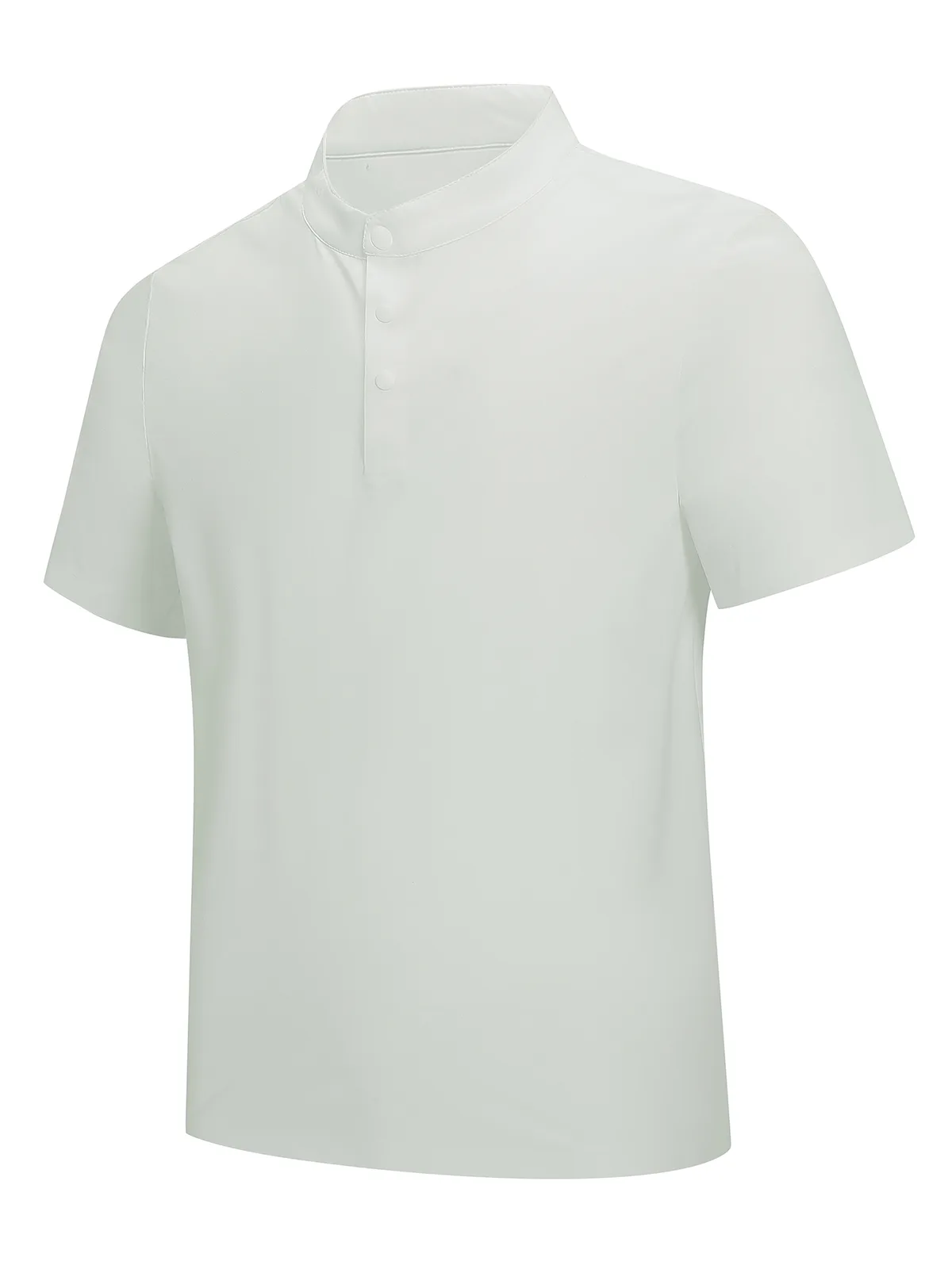 Men's Ice-Silk Polo Shirt with Turn-Down Collar