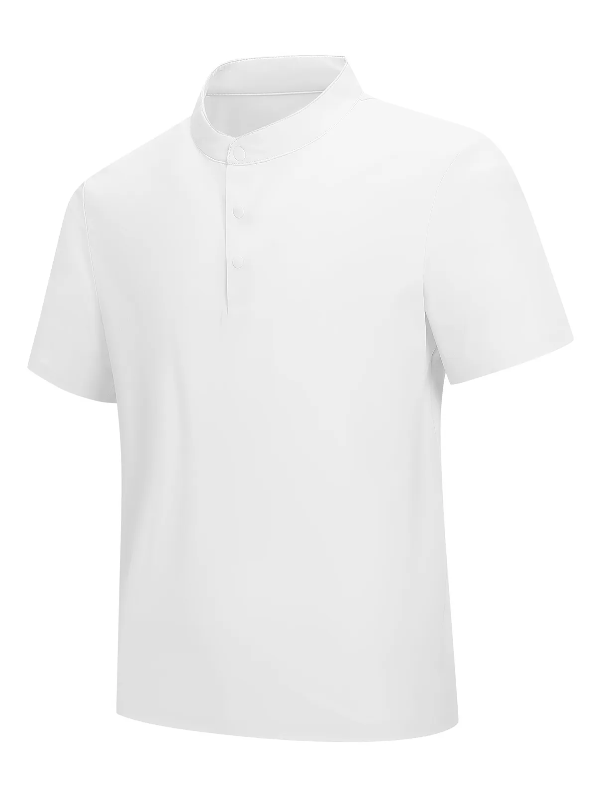 Men's Ice-Silk Polo Shirt with Turn-Down Collar