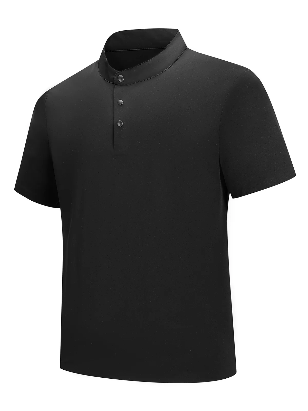 Men's Ice-Silk Polo Shirt with Turn-Down Collar