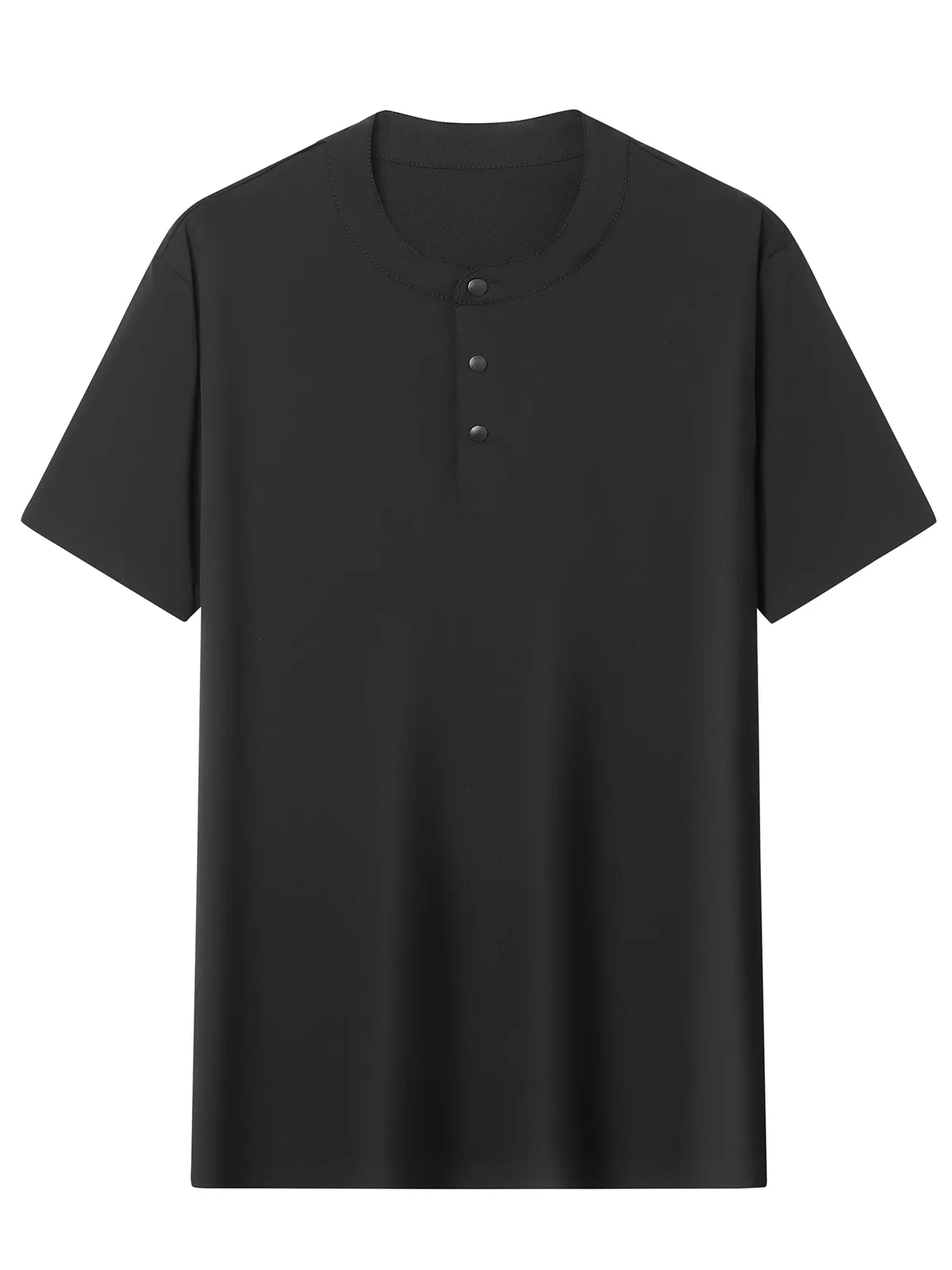 Men's Ice-Silk Polo Shirt with Turn-Down Collar