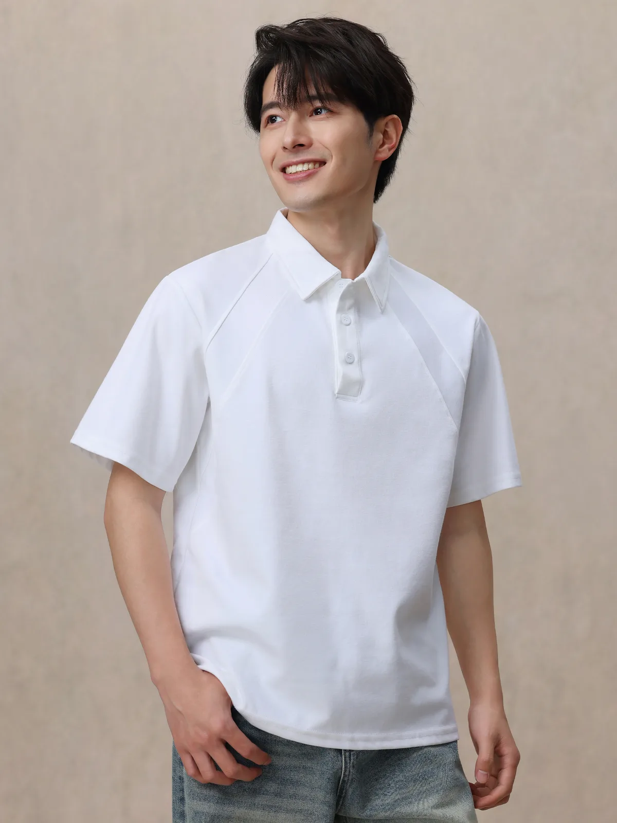Men's Polo Shirt with Turn-Down Collar