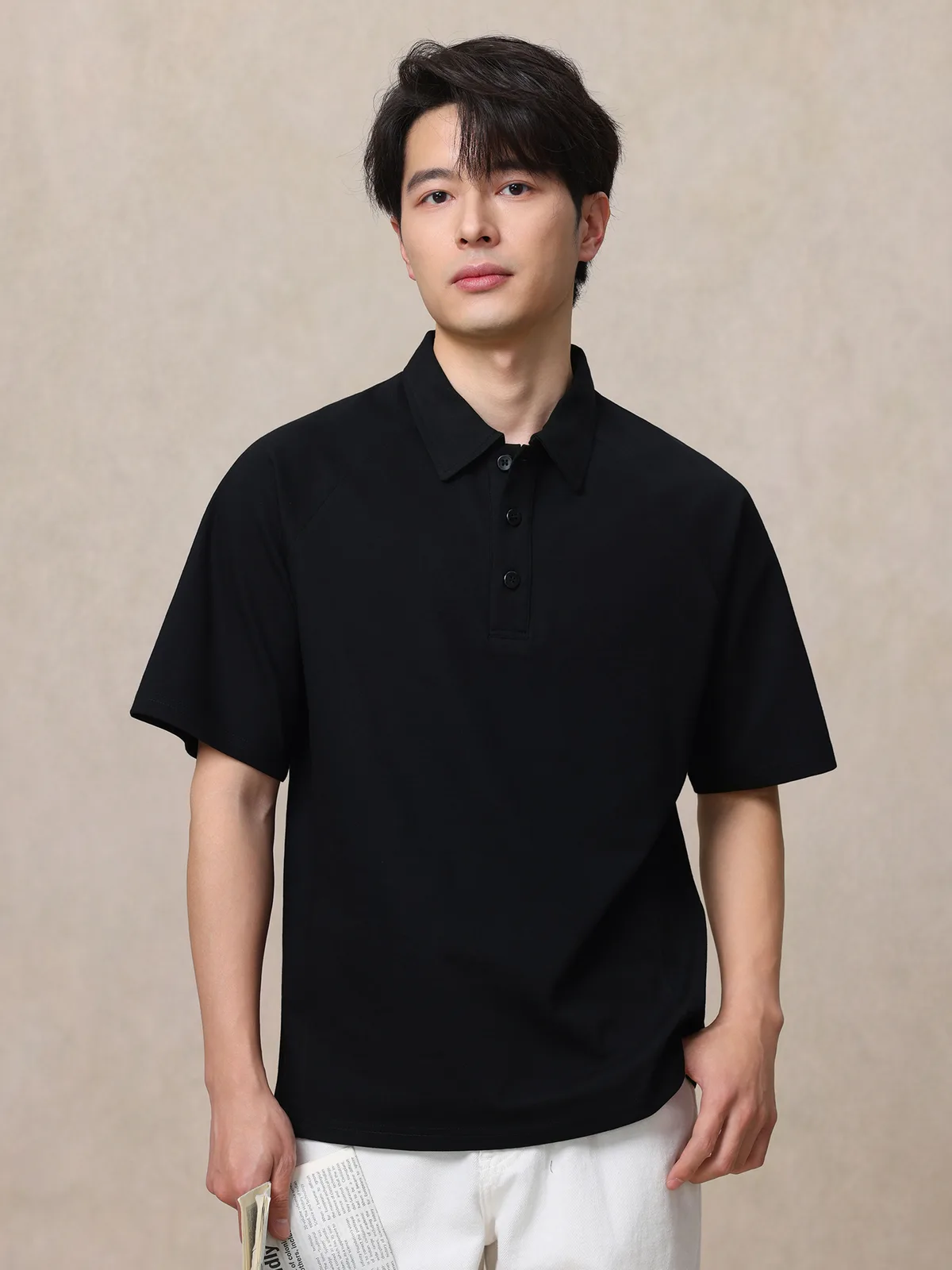 Men's Polo Shirt with Turn-Down Collar