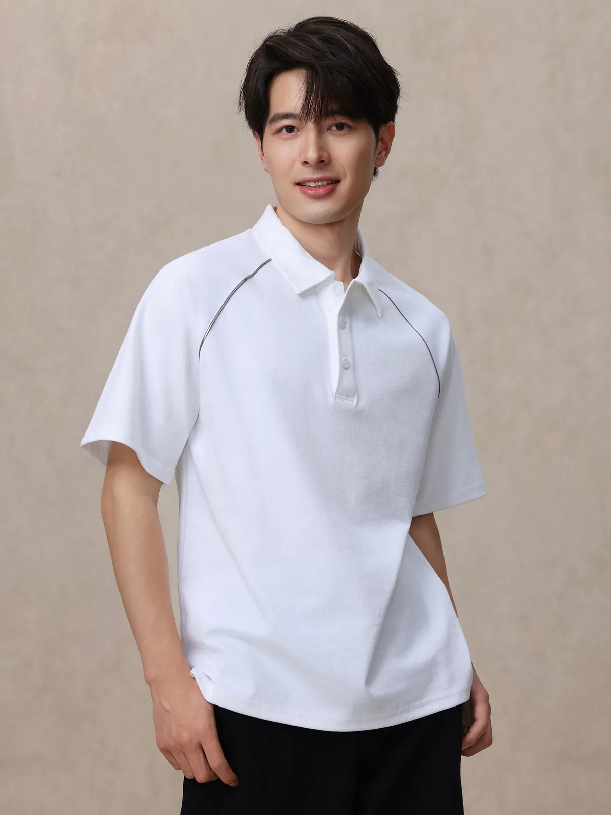 Men's Polo Shirt with Turn-Down Collar