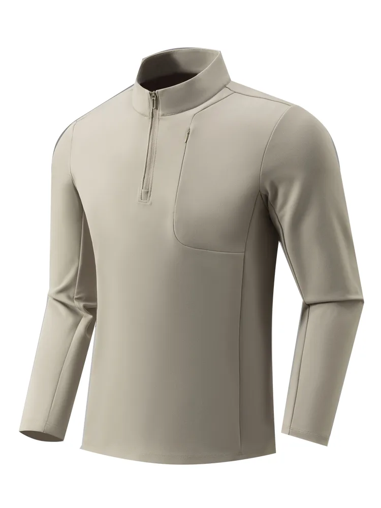 Men's T-Shirt with Quarter-Zip