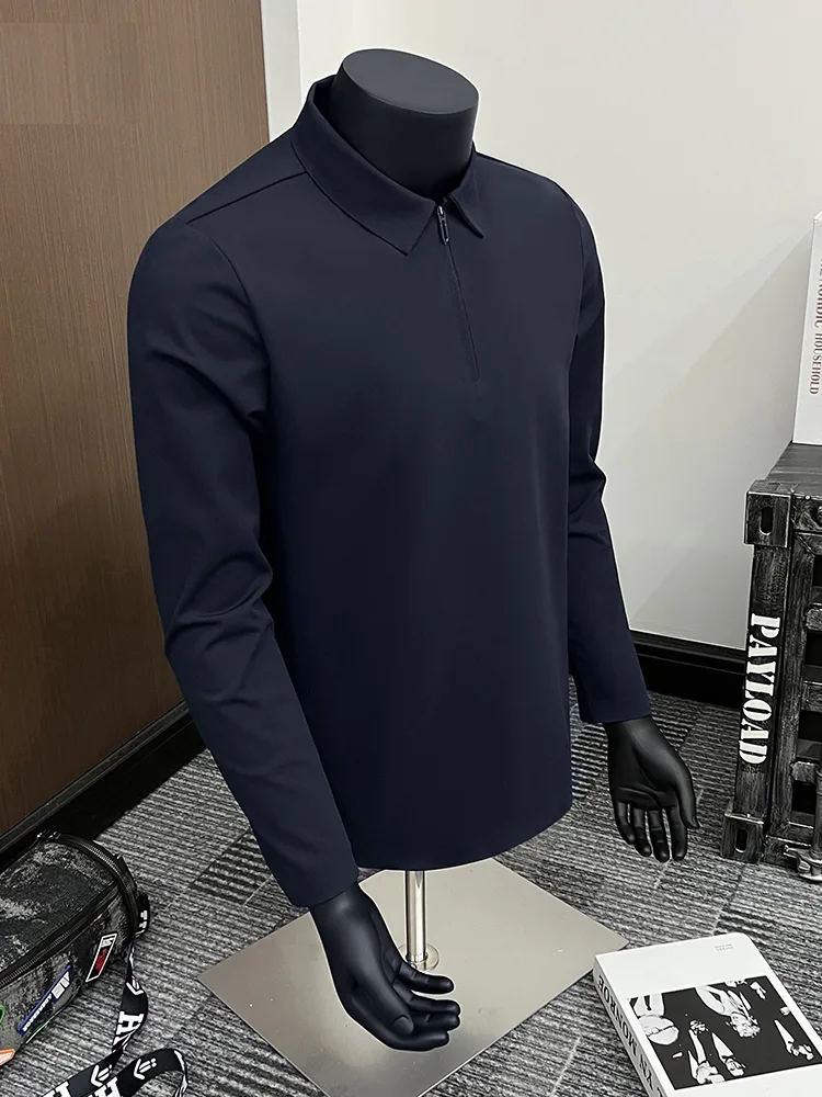 Men's Polo Shirt with Quarter-Zip