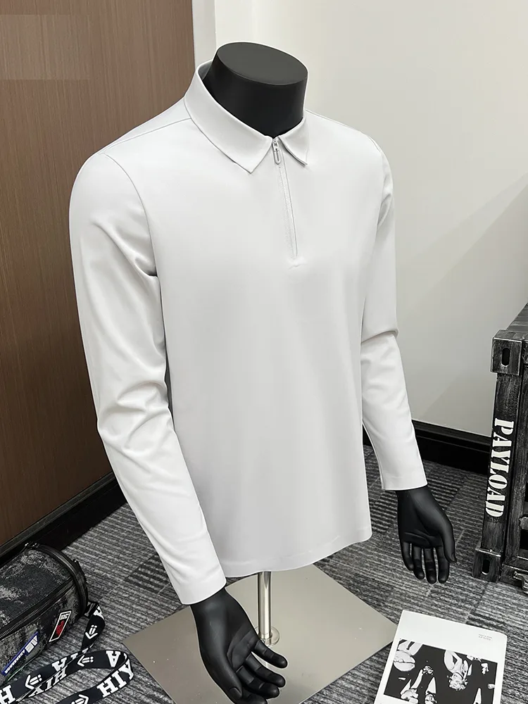 Men's Polo Shirt with Quarter-Zip