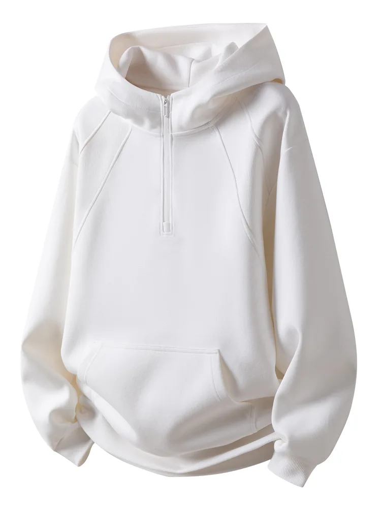 Half zip hooded sweatshirt, OEM ODM menswear