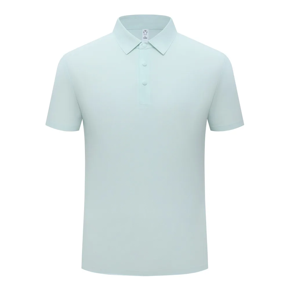 Men's Ice-Silk Polo Shirt with Turn-Down Collar