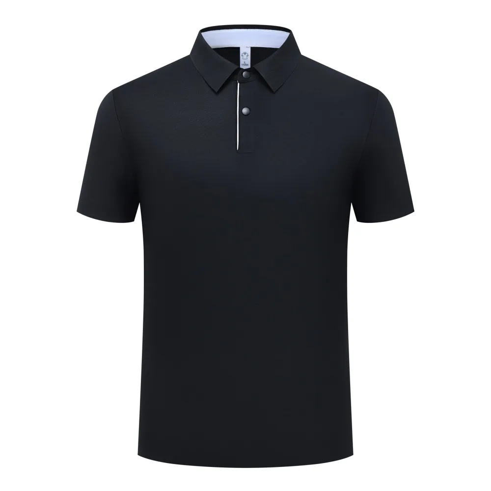 Men's Ice-Silk Polo Shirt with Turn-Down Collar