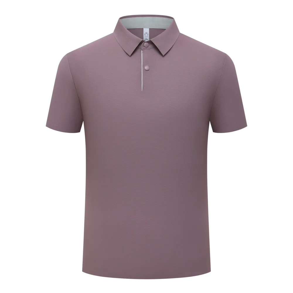 Men's Ice-Silk Polo Shirt with Turn-Down Collar