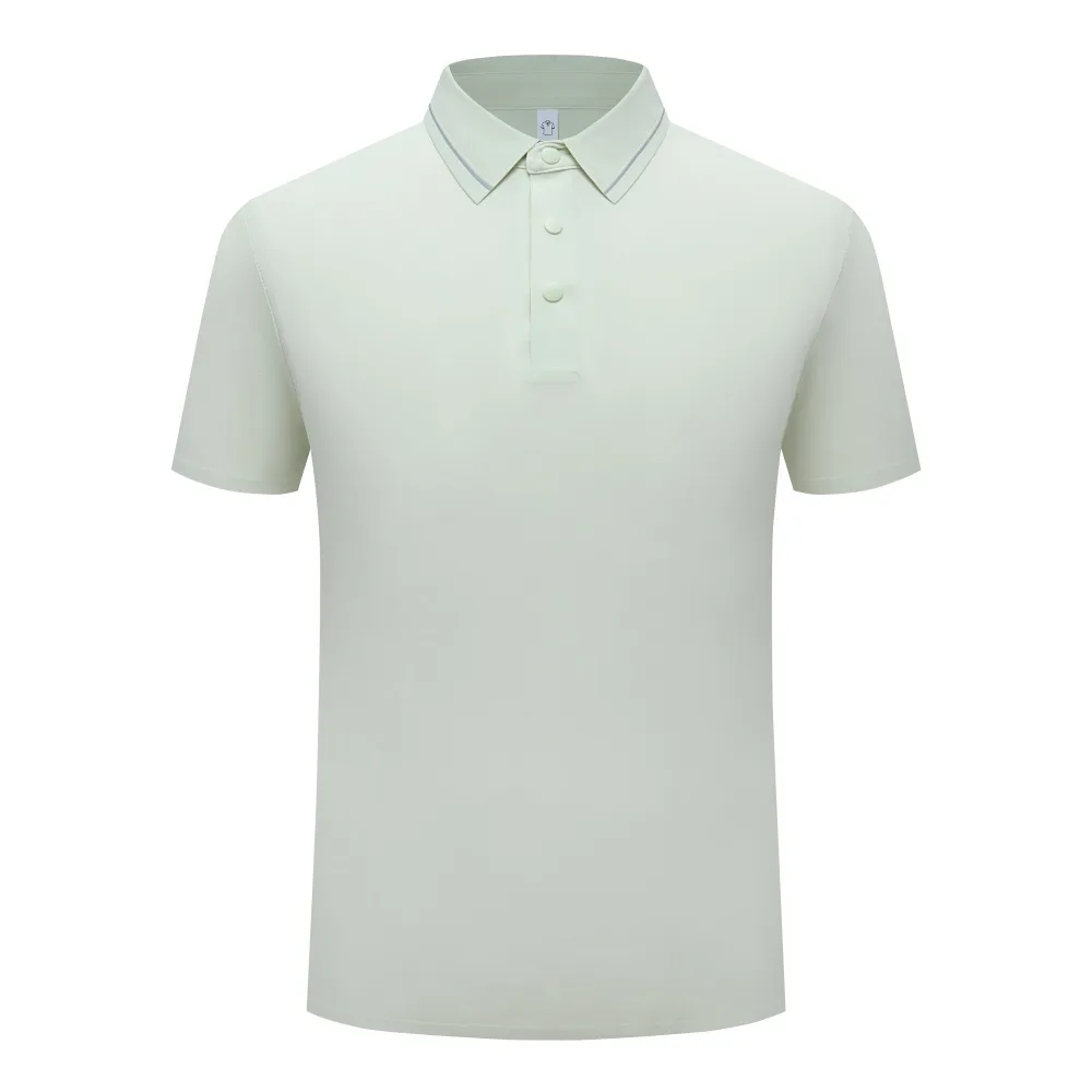 Men's Ice-Silk Polo Shirt with Turn-Down Collar
