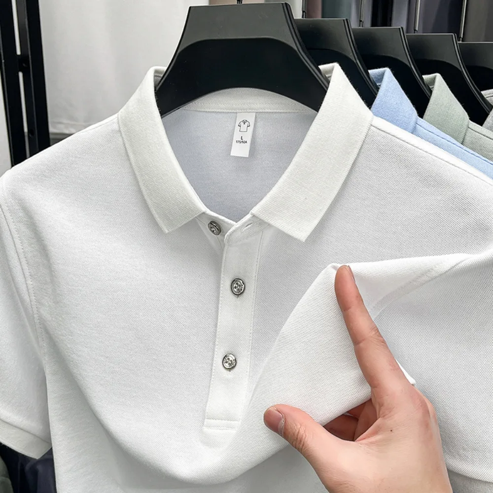 Men's Polo Shirt with Turn-Down Collar