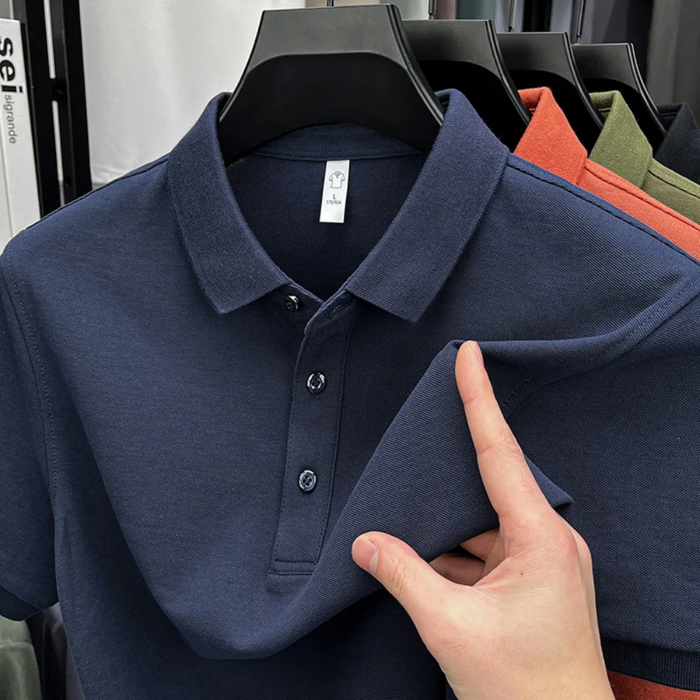 Men's Polo Shirt with Turn-Down Collar