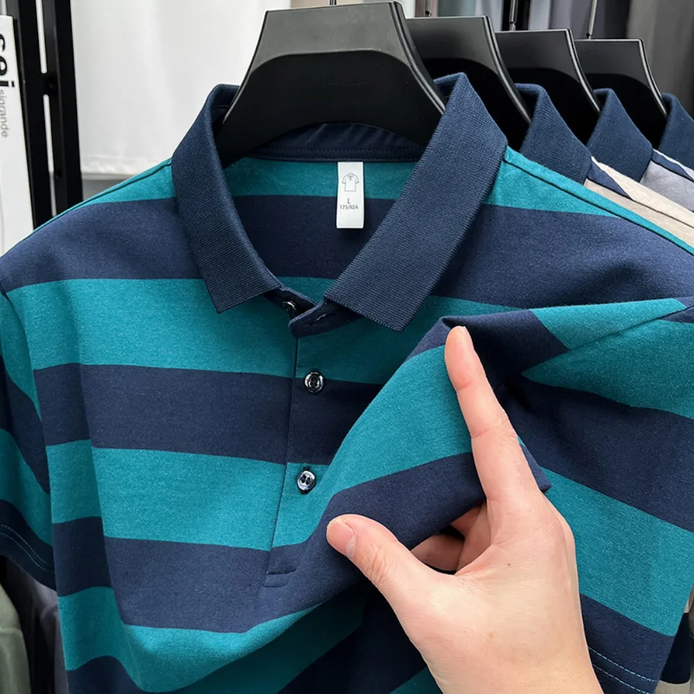 Men's Polo Shirt with Turn-Down Collar