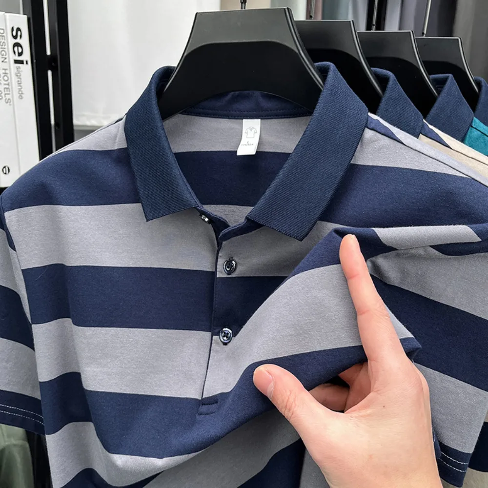 Men's Polo Shirt with Turn-Down Collar