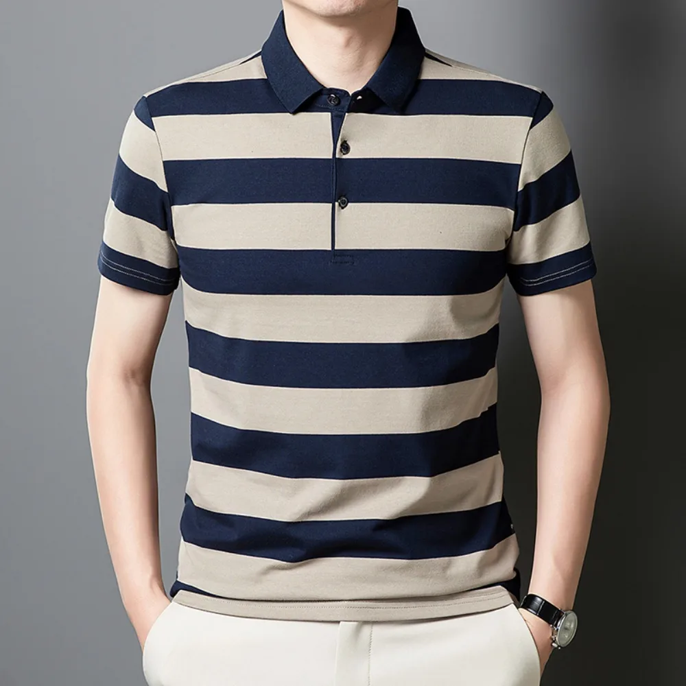 Men's Polo Shirt with Turn-Down Collar