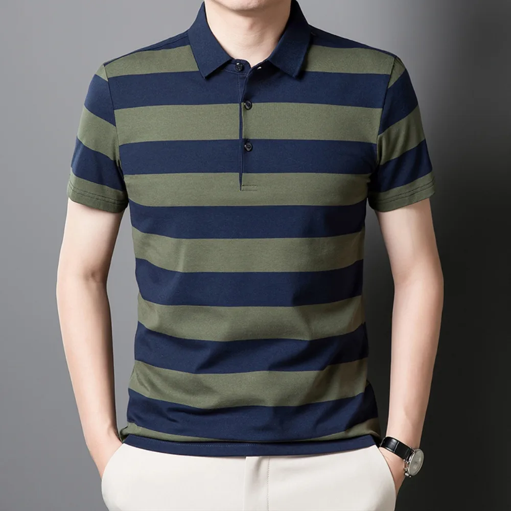 Men's Polo Shirt with Turn-Down Collar