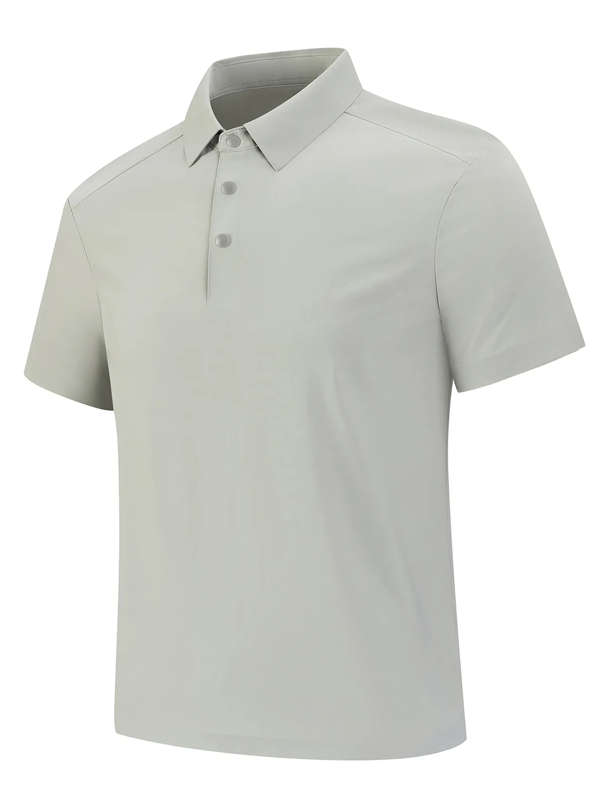 Men's Ice-Silk Polo Shirt with Turn-Down Collar