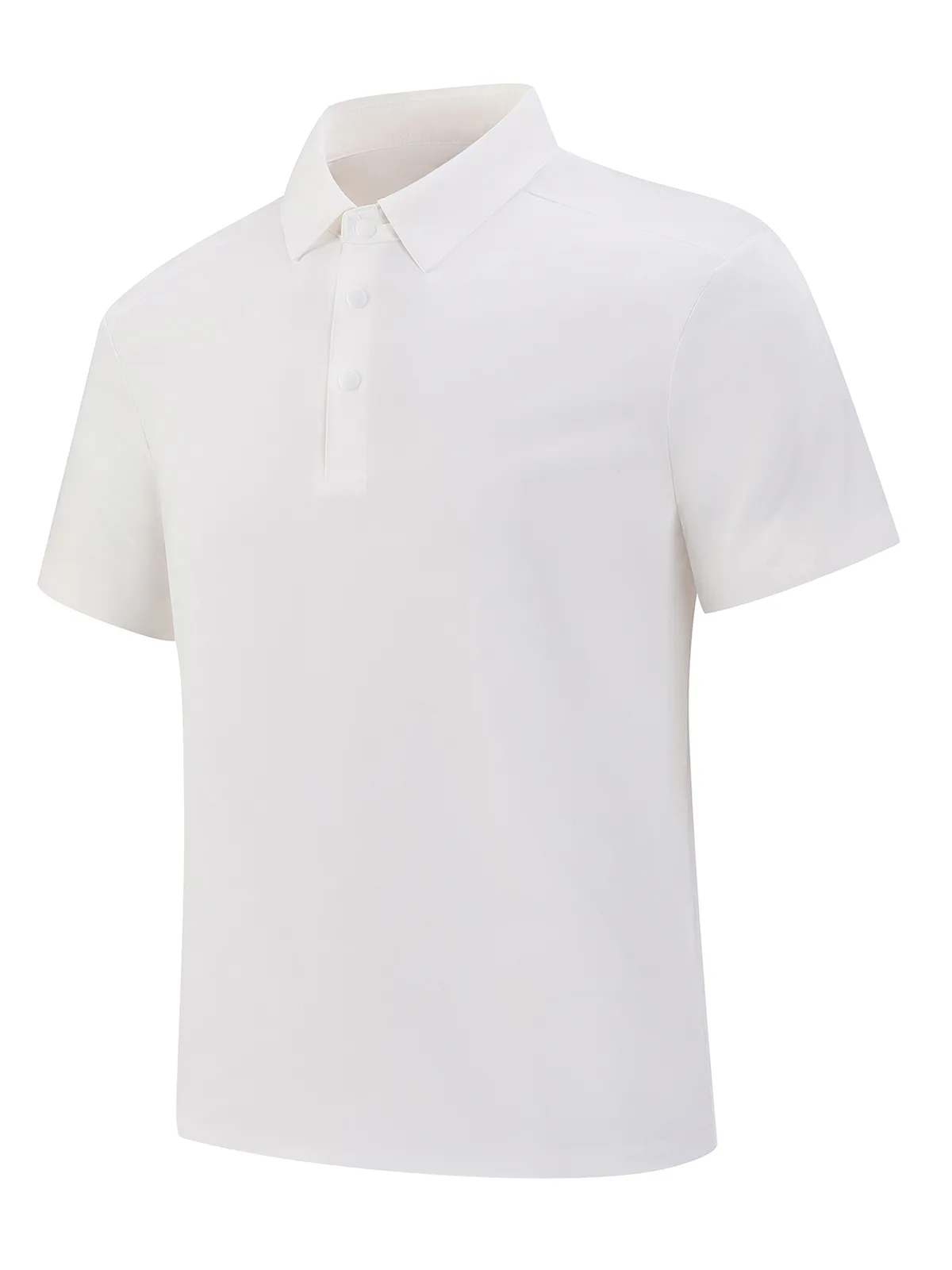 Men's Ice-Silk Polo Shirt with Turn-Down Collar