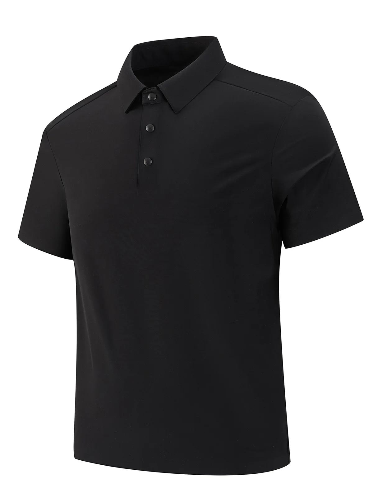 Men's Ice-Silk Polo Shirt with Turn-Down Collar