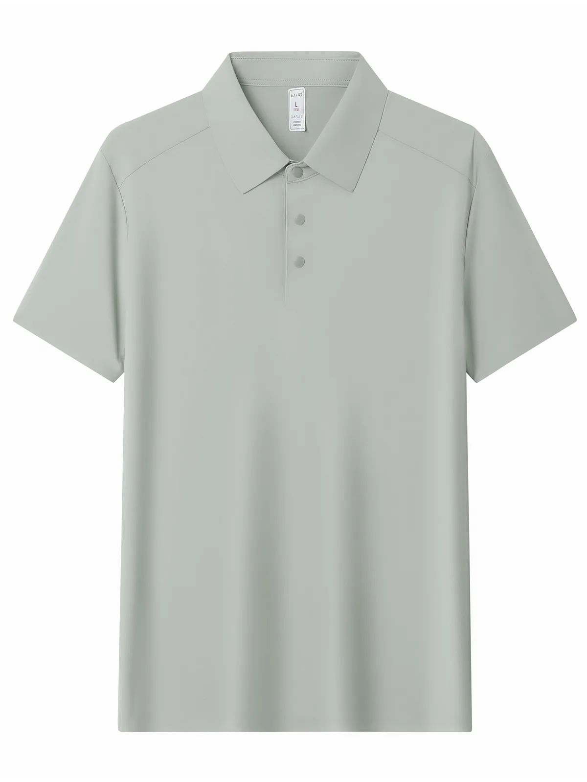 Men's Ice-Silk Polo Shirt with Turn-Down Collar