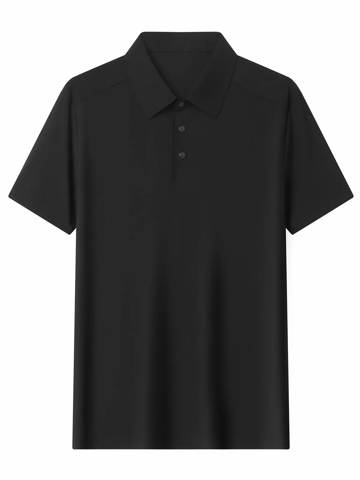 Men's Ice-Silk Polo Shirt with Turn-Down Collar