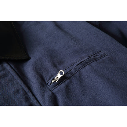 Model 26 Spring and Autumn Japanese Style Retro Jacket Pu Turn-Down Collar Workwear Jacket Men's Casual Loose Top Trendy