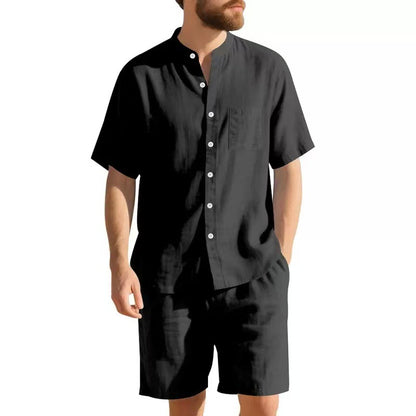2026夏季跨境亚马逊3D运动服套装男短袖T恤休闲短裤两件套